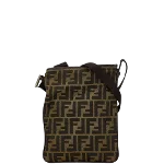 Brown Canvas Fendi Zucca Pochette