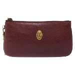 Burgundy Leather Cartier Clutch