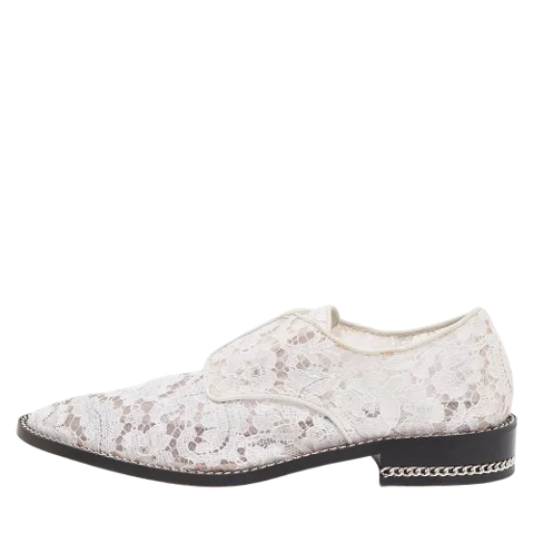White Lace Givenchy Flats