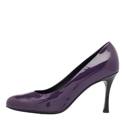 Purple Leather Yves Saint Laurent Heels