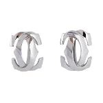 Silver White Gold Cartier Cufflinks