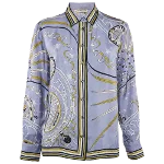 Blue Silk Emilio Pucci Shirt