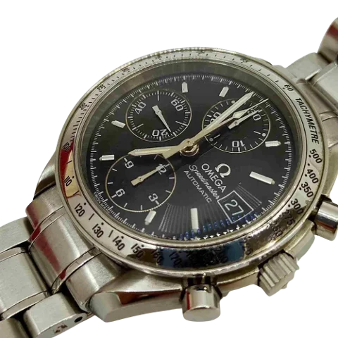 Omega Silver X Black 3513.5 Speedmaster Chronograph Watch 86092