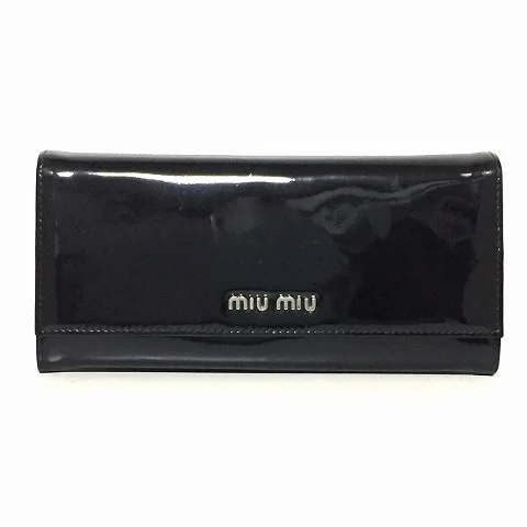 Black Leather Miu Miu Wallet