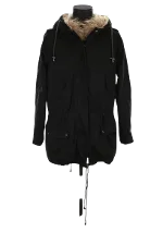 Black Cotton Maje Coat