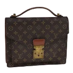 Brown Canvas Louis Vuitton Monceau