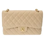 Beige Leather Chanel Timeless