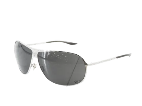 Silver Metal Dior Sunglasses