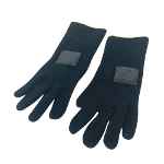 Black Wool Chanel Gloves