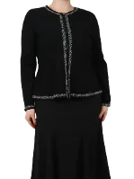 Black Knit Carolina Herrera Jacket