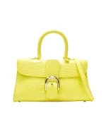 Yellow Leather Delvaux Shoulder Bag