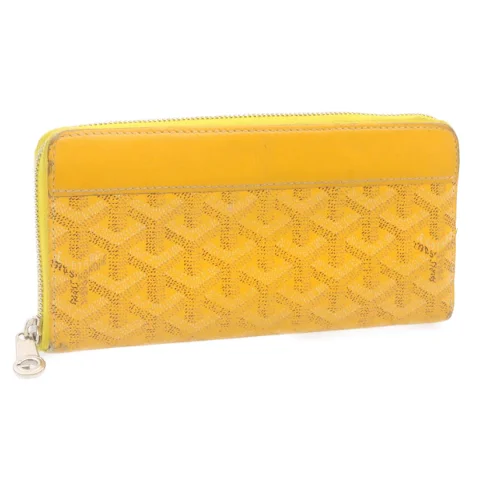 Yellow Leather Goyard Wallet