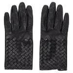 Black Leather Bottega Veneta Gloves