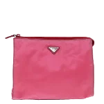 Pink Nylon Prada Clutch