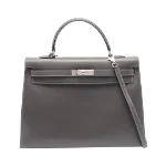 Grey Leather Hermès Kelly