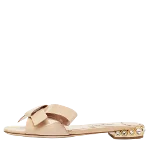 Beige Leather Miu Miu Sandals