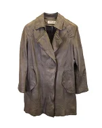 Brown Leather Marni Coat