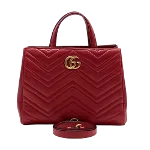 Red Leather Gucci Marmont