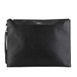 Black Leather Yves Saint Laurent Clutch