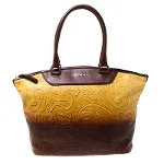 Yellow Leather Etro Tote