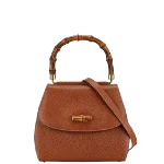 Brown Leather Gucci Bamboo