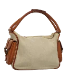 Beige Canvas Miu Miu Handbag