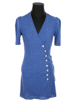 Blue Fabric Rouje Dress