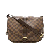 Brown Canvas Louis Vuitton Saumur