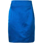 Blue Silk Versace Skirt