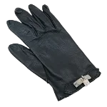 Black Leather Hermès Gloves