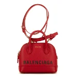 Red Leather Balenciaga Ville