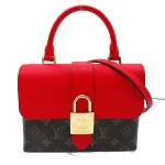 Red Canvas Louis Vuitton Handbag