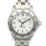 White Glass Omega Watch