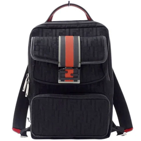Black Fabric Fendi Backpack