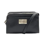 Black Leather Furla Crossbody Bag