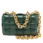 Green Leather Bottega Veneta Crossbody Bag