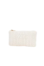 White Fabric Miu Miu Clutch