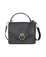 Black Leather Mulberry Crossbody Bag