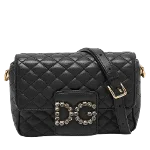 Black Leather Dolce & Gabbana Crossbody Bag