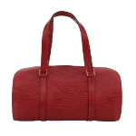 Red Leather Louis Vuitton Soufflot