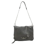 Grey Leather Zadig & Voltaire Shoulder Bag