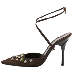 Brown Fabric Casadei Sandals