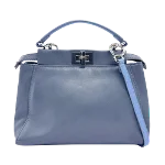 Navy Leather Fendi Peekaboo