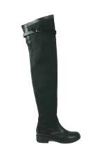 Black Leather Twinset Boots