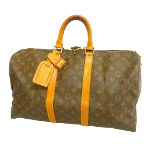 Brown Fabric Louis Vuitton Keepall