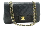 Black Leather Chanel Timeless