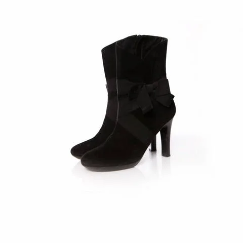 Black Suede DKNY Boots