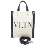 Black Canvas Valentino Tote