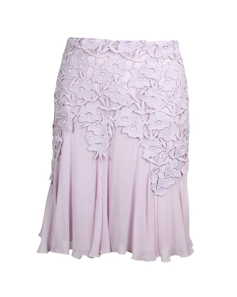 Purple Cotton Giambattista Valli Skirt