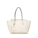 White Leather Gucci Swing Tote